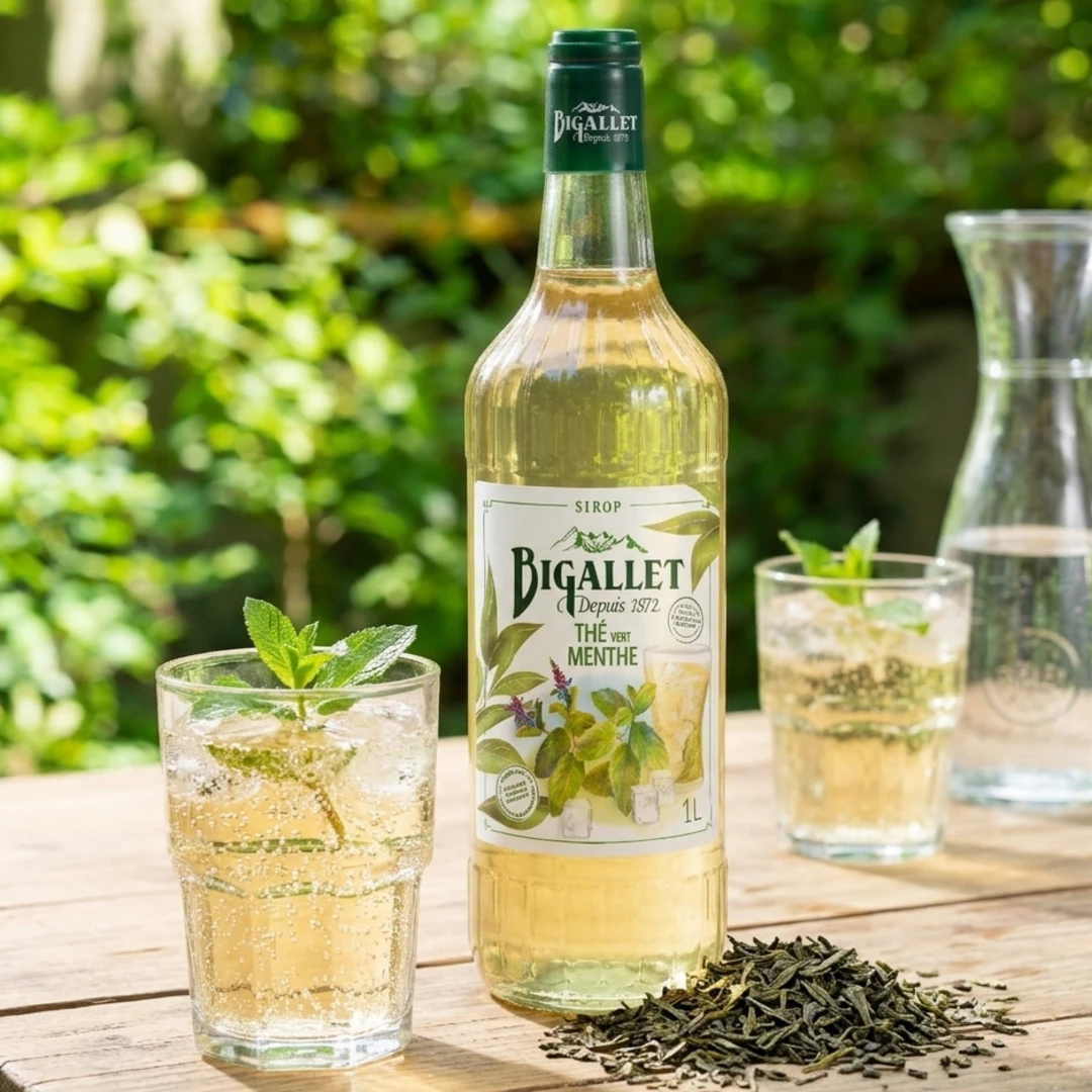 Bigallet Thé Vert - Menthe limonadesiroop 1 liter uit Frankrijk